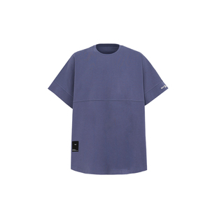 【重磅纯棉300g】HalfwayHouse25年夏季中性日系拼接短袖刺绣T恤