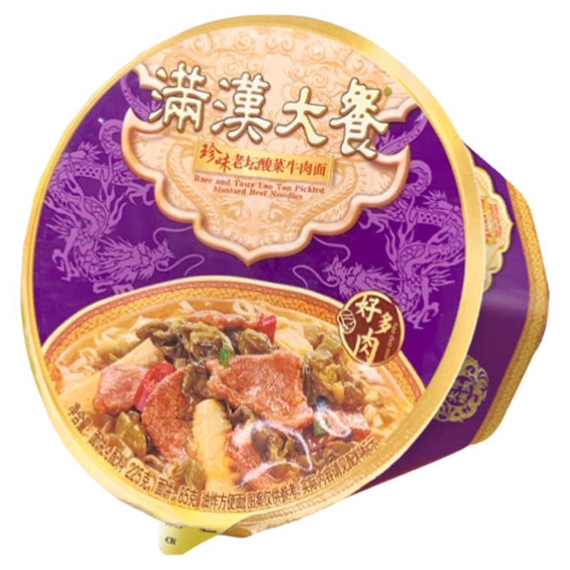 统一满汉大餐牛肉面方便面台湾味