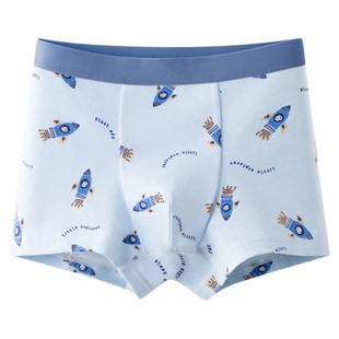 EKOK纯棉A类60支儿童内裤男童抑菌男孩中大童青少年平角四角短裤