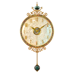 欧式轻奢挂钟客厅2026新款现代简约高端大气餐厅时钟表挂墙高级感