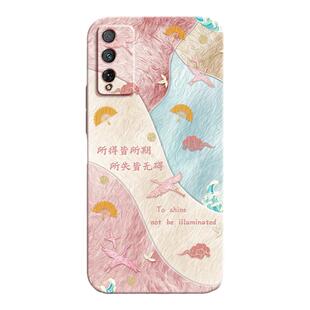 温暖寄语适用荣耀play4tpro手机壳paly4华为新款piay4t硅胶4pro套honorplay男por女honor防摔小清新艺术油画