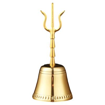 纯黄铜三清铃手摇铃铛风水铜铃铛仿古道士铃特大号金刚铃挂件佛具