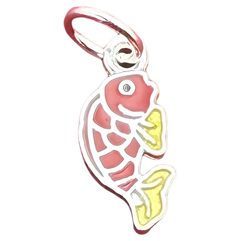 925纯银镀金珐琅烧蓝锦鲤鲤鱼DIY