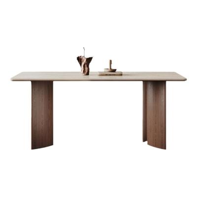 奥古斯特长方高端实木岩板餐桌