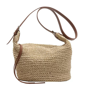 许我耀眼赵露思许妍同款草编织包包度假大容量斜挎包2025新款甜美