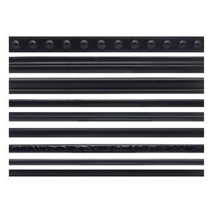 卫生间瓷砖腰线欧姆线半墙群黑色法式圆点装饰收边条压顶线条哑光