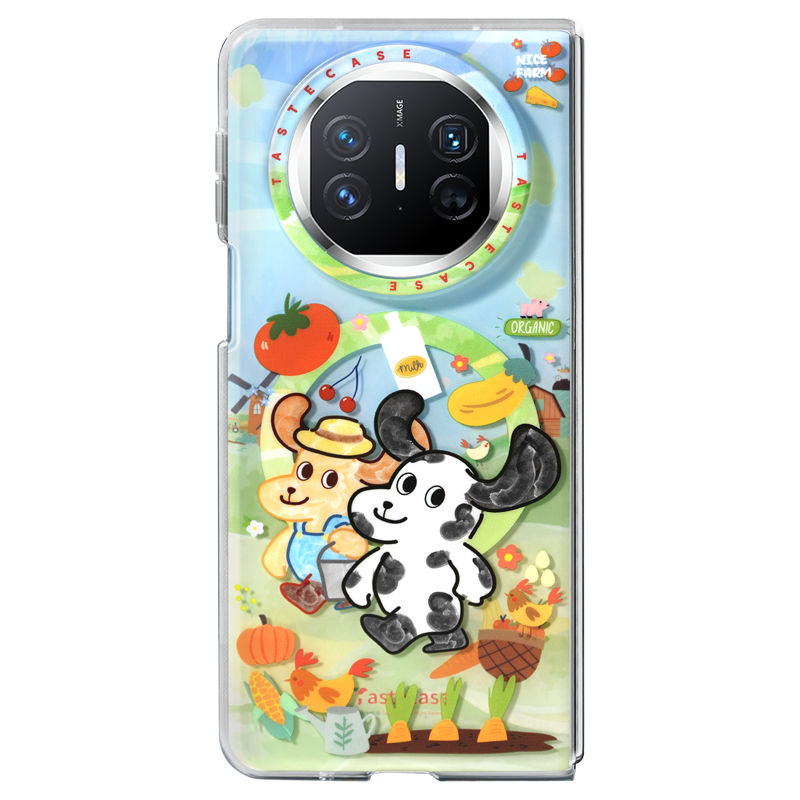Tastecase农场宝宝磁吸手机壳适用华为Mate X6/X5典藏版折叠屏磨砂保护壳原创卡通创意可爱小狗防摔手机套