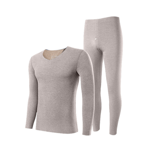 山羊绒蚕丝保暖内衣磨毛发热腈纶秋衣秋裤男士2025秋冬季新款套装