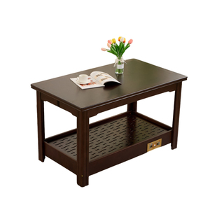 湘周记1.2米长方形智能语音烤火架实木多功能茶几折叠取暖桌客厅