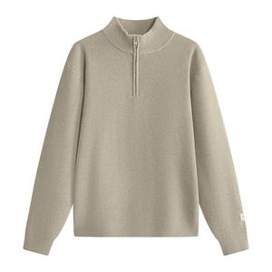 托斯卡绒ZIOZIA通勤男装立领半拉链男士毛衣老钱风情侣打底衫