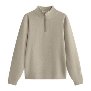 【托斯卡绒】ZIOZIA通勤男装立领半拉链男士毛衣老钱风情侣打底衫