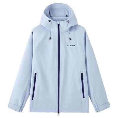 骆驼企鹅户外单层冲锋衣女外套26春夏防风防水三防登山服男远山蓝