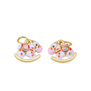 古法不掉色沙金小马吊坠项链毛衣链串珠手链diy手工材料饰品配件