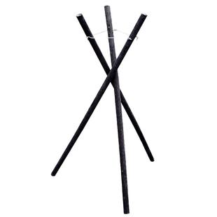 开业三脚架花篮花架三角架花店插花用布带铁扣黑色实木花架子托盘