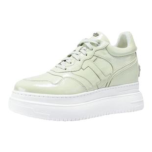 iiJin艾今官方25新款9cm超轻厚底内增高时尚摔纹休闲板鞋女283GNE