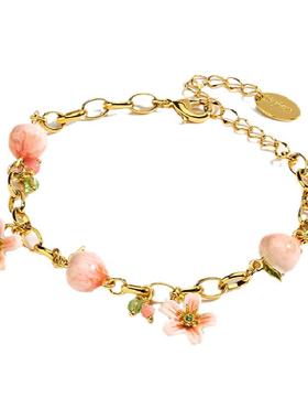 水蜜桃手链女夏小众设