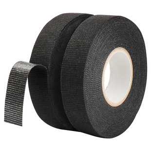 顺兴旺 汽车线束胶带耐高温发动机舱缠绕隔音高粘绒布胶带降噪绝缘消除中控汽车门车体摩擦异响黑色线束胶布