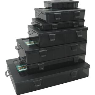 艾耐锐零件盒螺丝收纳盒分格透明PP塑料收纳盒分隔多格五金配件盒