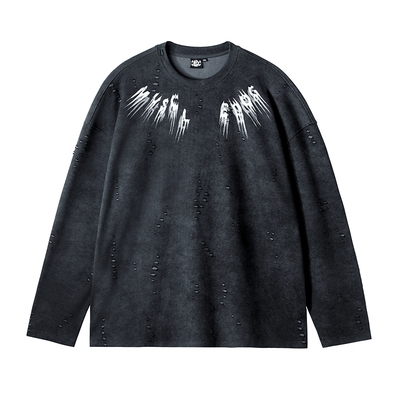 肌肉狗秋季宽松运动长袖T恤男