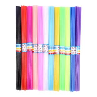 星星管中粗不透明不夜光糖果色塑料管手工叠五角星星折玫瑰花管子