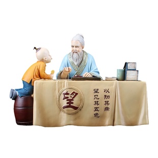 中医馆摆件中医药文创摆件中医望闻问切雕塑模型中医文化摆件热卖