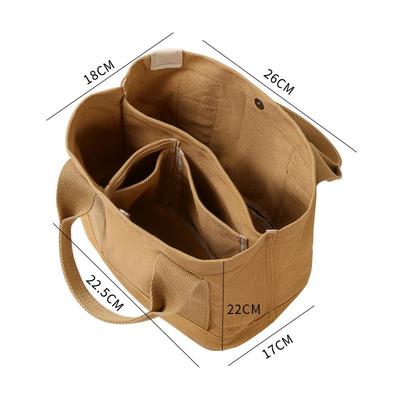 大容量多隔层外出帆布袋