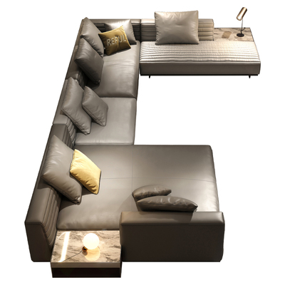 粤府意式轻奢风头层牛皮罗杰沙发