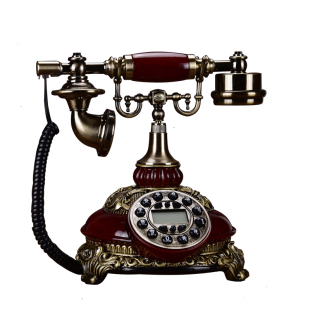 蒂雅菲欧式仿古电话机老式转盘复古创意时尚办公电话无线插卡座机