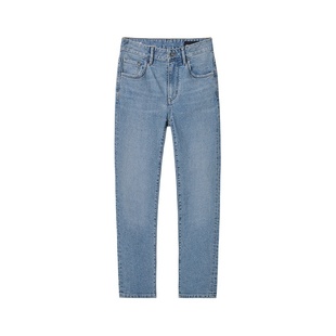 ABLE JEANS【烟管裤】25新款女士通勤水洗中腰九分直筒显瘦牛仔裤