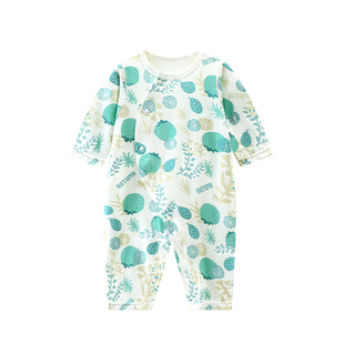 婴儿连体衣服春夏季薄款空调服睡衣新生儿宝宝夏天哈衣爬服夏装