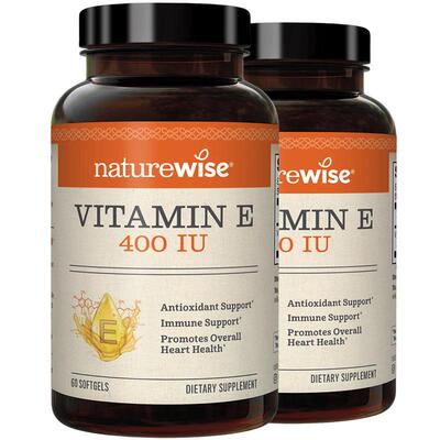 2瓶Naturewise进口天然维生素e备孕妇软胶囊ve美白淡斑去黄正品