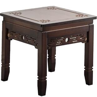 中式复古花架客厅落地式置物架子实木摆件展示架阳台简易花盆托架