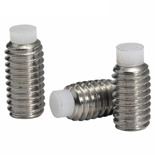 304不锈钢POM塑料柱塞尼龙头顶丝玻珠紧定内六角机米波子缓冲螺丝