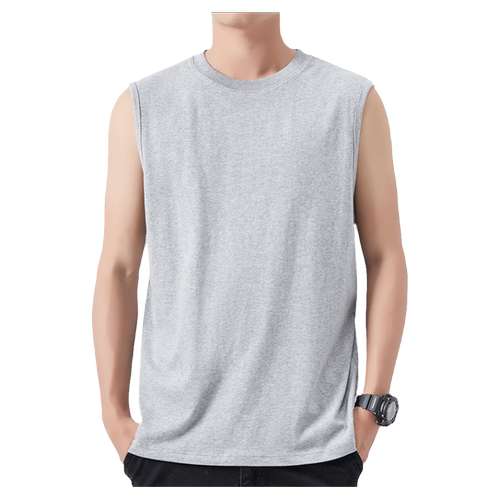美式无袖t恤男夏季薄款宽松坎肩男装运动健身篮球砍袖背心男上衣