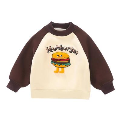 女童加绒卫衣秋冬季洋气百搭上衣