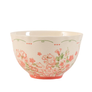 特别好看的陶瓷碗家用2025新款高颜值米饭碗小碗釉下彩碗盘套装