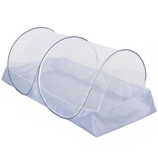 单人折叠床蚊帐免安装旅行出差办公室便携式学生宿舍打地铺蒙古包
