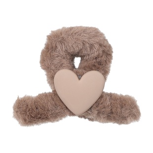 高级感秋冬毛绒抓夹女2025新款发量少中号发夹后脑勺鲨鱼夹子头饰