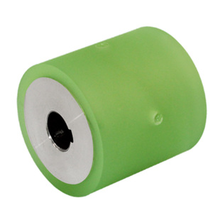 聚氨酯包胶轮不锈钢通孔键槽主动驱动滑轮现货流水线动力滚筒压辊