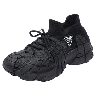 秋冬季飞织软底袜子鞋加绒二棉鞋保暖休闲鞋厚底男鞋不累脚运动鞋