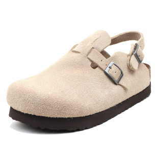 DYOWOZ/东园物作厚底防水台增高鞋勃肯软木半包头拖鞋女两穿百搭