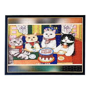 美式现代简约拼图框框50x70cm挂墙500片1000片2000片框架可定制