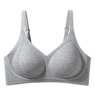 红色本命年无痕内衣女小胸聚拢