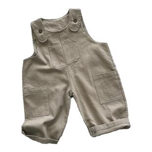 男童背带裤2026春季新款儿童日系休闲百搭裤子小童韩版潮春装套装