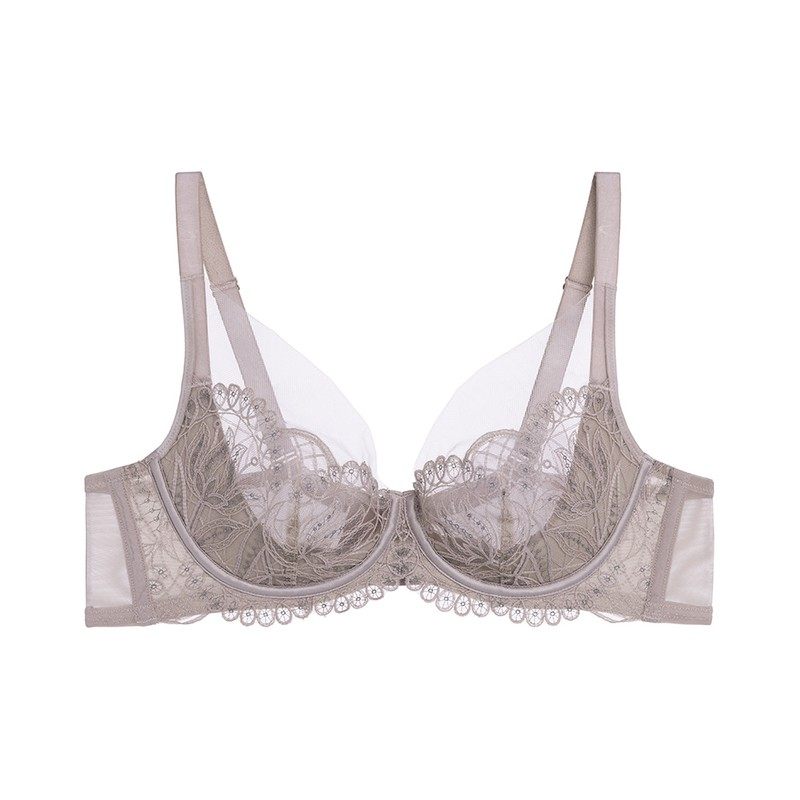 爱慕罗马秘境内衣女夏季薄款性感蕾丝大胸显小软钢圈文胸AM13B471