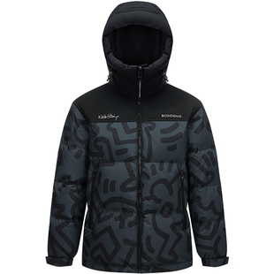 波司登冬男短款潮流时尚运动连帽厚羽绒服面包服红外套