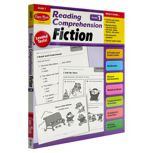 Evan-Moor Reading Comprehension:Fiction Grade 1-6 阅读理解系列 虚构类 美国加州教辅 evanmoor 1-6年级原版进口小说词汇 写作