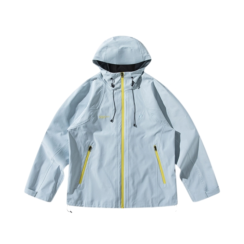 ppge硬壳压胶防水冲锋衣撞色拉链户外防风运动外套情侣款登山服女