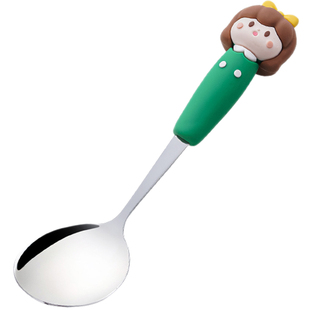 高颜值卡通女孩叉勺套装304不锈钢勺子叉子调羹儿童吃饭可爱餐具