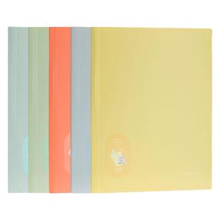 得力a4文件夹透明插页肤感资料册大容量小清新档案夹办公用品合同夹学生乐谱试卷收纳袋加厚文件收纳册孕检册
